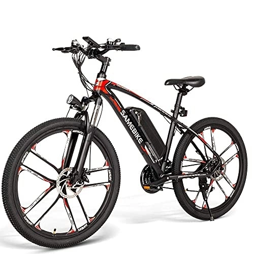 Electric Mountain Bike : SAMEBIKE 26'' Electric Bike for Adults, Electric Bicycle with 48V 8Ah Removable Lithium-Ion Battery, Mountain Bike Ebike with 21 Speed Shifter Electric Bicycle Quick Delivery