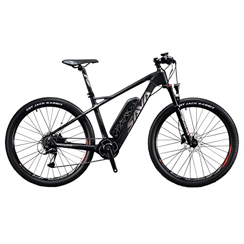 Electric Mountain Bike : SAVADECK Carbon Fiber Electric Mountain Bike 27.5 inch e-bike Pedal-assist MTB Pedelec Bicycle with Shimano 9 Speed and Removable 36V / 14Ah SAMSUNG Li-ion Battery (Black Grey)