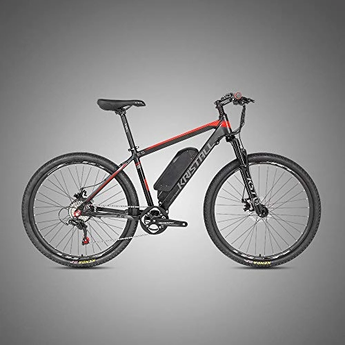 Electric Mountain Bike : SChenLN 26-inch travel bicycle, adult power-assisted bicycle, 36V lithium battery, suitable for work, outdoor outing, fitness exercise-Black red_26*17 inch