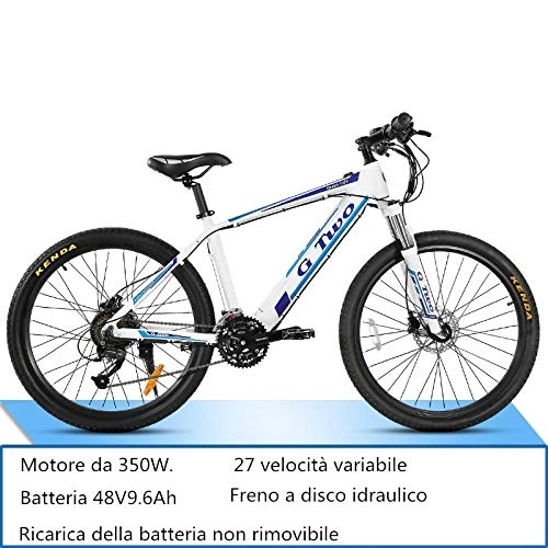 Electric Mountain Bike : SChenLN Electric bicycle 27.5-inch ultra-light electric pedal bicycle hidden lithium battery can be invisible speed boost when riding-White-27 speed_48V