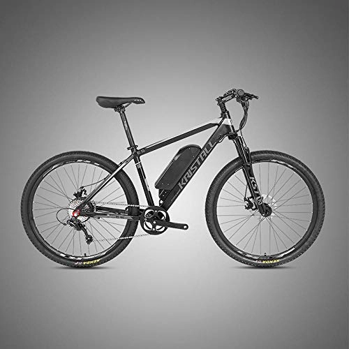 Electric Mountain Bike : SChenLN With 36V lithium battery, 26-inch auxiliary electric bicycle, smart bicycle, 27.5-inch off-road bicycle-Black gray_27.5 inch*15.5 inch