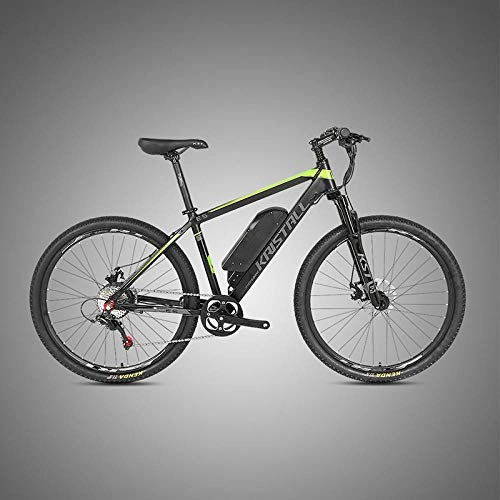 Electric Mountain Bike : SChenLN With 36V lithium battery, auxiliary electric bicycle, intelligent bicycle, 26-inch off-road bicycle-green_26 inch*15.5 inch
