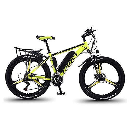 Electric Mountain Bike : SFSGH Electric Bikes For Adult, Magnesium Alloy Ebikes Bicycles All Terrain, 26" 36V 350W 8ah / 10ah / 13Ah Removable Lithium-Ion Battery Mountain Ebike For Mens(Size:8ah, Color:yellow)