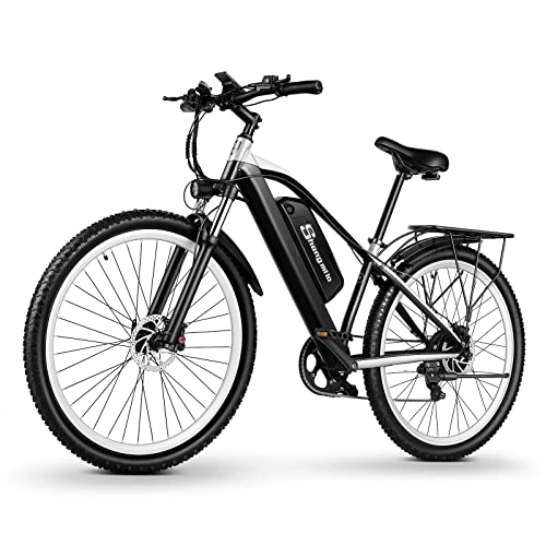 Electric Mountain Bike : Shengmilo Electric Mountain Bike for Adults 29'' E Bike, Electric Bicycle with Removable 48V / 17Ah Lithium Battery, Hydraulic Brake, 7-Speed and Dual Shock Absorber, M90