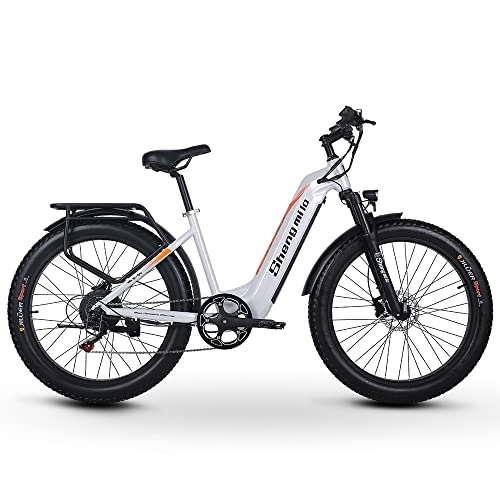 Electric Mountain Bike : Shengmilo MX06 E Bike Electric Bike 26 Inch E-Mountain Bike Bafang motor 720WH Battery 7-Speed shifting electric cycling with Fat Tire, hydraulic disc brakes, aluminum carrier & frame