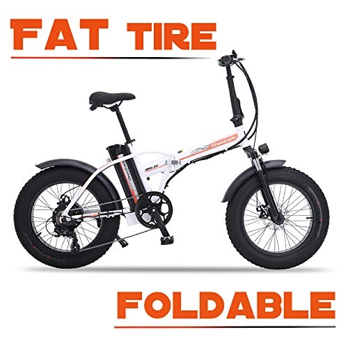 Electric Mountain Bike : Shengmilo MX20 Electric Folding City / Road Bike Unisex Bicycle 500W*48V*15Ah 20 Inch Fat Tire Road Bicycle Beach / Snow Bike with Hydraulic Disc Brakes 7 Speed