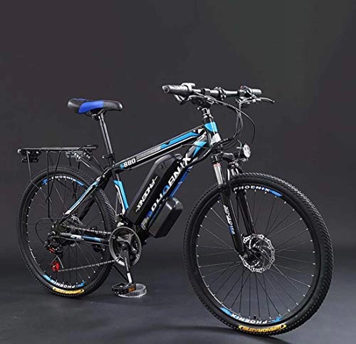 Electric Mountain Bike : SHJR 26Inch Adult Electric Mountain Bike, 36V Lithium Battery Electric Bicycle, With LCD Display E-Bikes, Electric Auxiliary Cruising 50-80 km, A, 27 speed