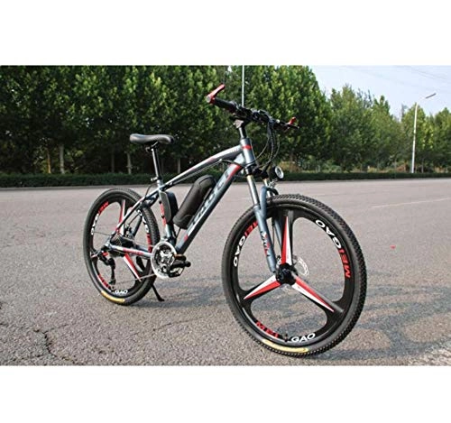 Electric Mountain Bike : SHJR 26Inch Adult Mountain Electric Bike, 36V Removable Lithium Battery, With Multifunction LCD Display E-Bikes, Magnesium Alloy Integrated Wheels, B, 10AH