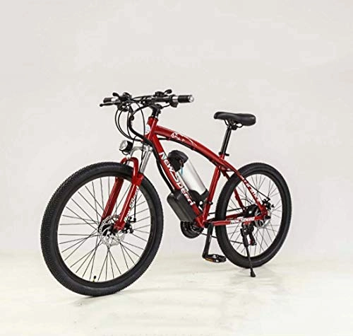 Electric Mountain Bike : SHJR Adult 26 Inch Mens Electric Mountain Bike, All-Terrain Suspension Electric Bicycle, 36V Lithium Battery City E-Bikes, A
