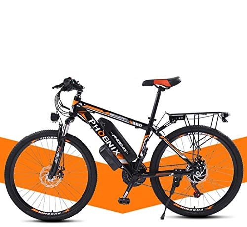 Electric Mountain Bike : SHJR Adult 26Inch Mountain Electric Bike, 36V Lithium Battery Electric Bicycle, With LCD Display E-Bikes, Electric Auxiliary Cruising 100-130 km, D, 27 speed