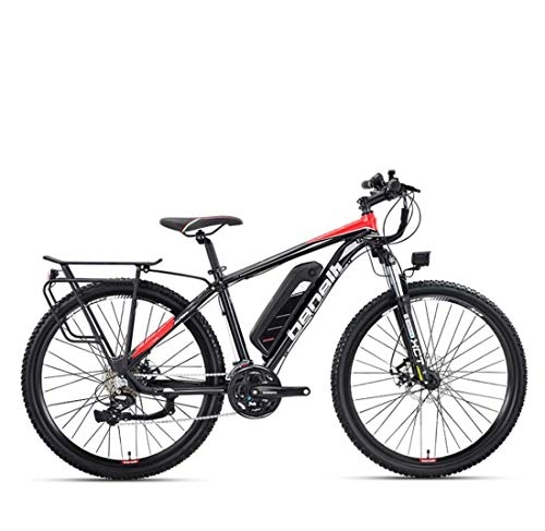 Electric Mountain Bike : SHJR Adult Mens Electric Mountain Bike, With Multifunction LCD Display Bicycle, Aluminum Alloy Offroad E-Bikes, 48V Lithium Battery, 27.5 Inch Wheels, A