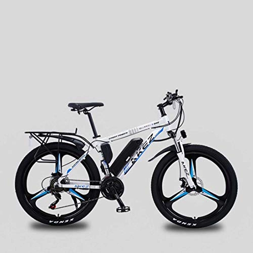 Electric Mountain Bike : SHJR Adult Mountain Electric Bike, 36V Lithium Battery Aluminum Alloy Electric Bicycle, With LCD Display E-Bikes, 26Inch Magnesium Alloy Integrated Wheels, B, 10AH