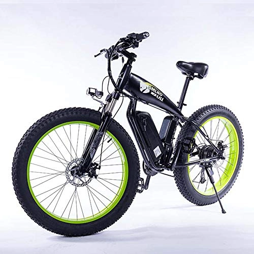 Electric Mountain Bike : StAuoPK The New 48v 15AH Lithium Battery Electric Bicycle, 26 Inch 350W Fat Tire Lightweight Folding Motorcycle, Snowmobile, C