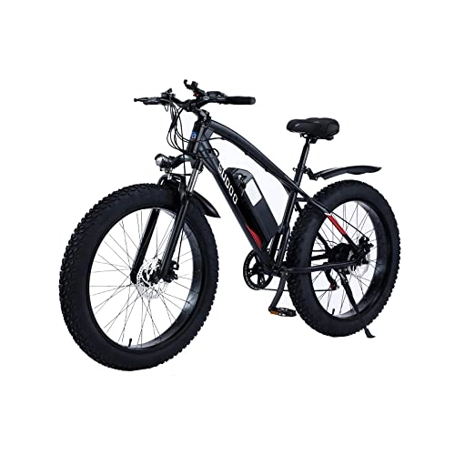 Electric Mountain Bike : SUDOO Electric Bike, Electric Bikes For Adults 26 * 4.0 Fat Tire Electric Bikes Shimano 7 Speed E Bikes