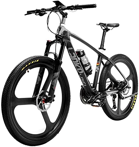 Electric Mountain Bike : Super-Light 18Kg Carbon Fiber Electric Mountain Bike Pas Electric Bicycle With Hydraulic Brake Outdoor Riding