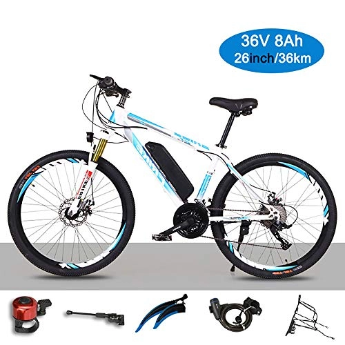 Electric Mountain Bike : Super-ZS Adult Electric Mountain Bike, 26-inch / 250W / 36V10Ah Lithium Battery 27-speed 35km / h Outdoor Travel Electric Assisted Off-road Bicycle