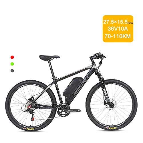 Electric Mountain Bike : Super-ZS Adult Electric Mountain Bike, 36V10A Lithium Battery 27.5 Inch 15.5 Inch Lightweight Aluminum Alloy Frame Outdoor Travel Electric Power Off-road Bicycle
