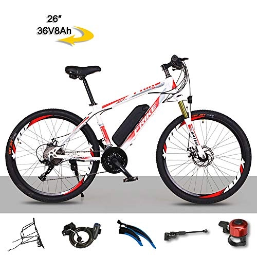 Electric Mountain Bike : Super-ZS Adult Travel Electric Mountain Bike 250W36V8Ah Lithium Battery 26-inch Tire Maximum Speed 35km / h Outdoor 21-speed Electric Power Bicycle
