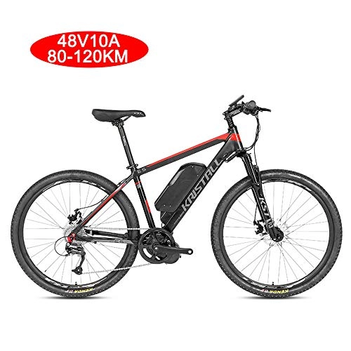 Electric Mountain Bike : Super-ZS Aluminum Alloy Lightweight Electric Mountain Bike, 26-inch 17-inch 48V10A Lithium Battery Outdoor Travel Electric Booster Mountain Bike