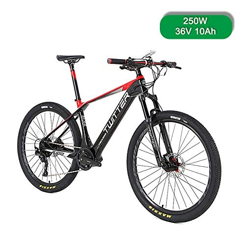 Electric Mountain Bike : Super-ZS Carbon Fiber Electric Mountain Bike 27.5 Inch 250W Brushless Motor 36V10Ah (built-in Lithium Battery) LCD Display 11-speed Hydraulic Disc Brake