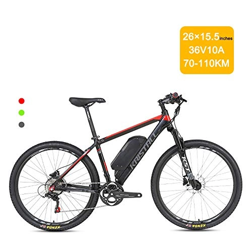 Electric Mountain Bike : Super-ZS Electric Mountain Bike, 26 Inch 15.5 Inch Lightweight Aluminum Alloy Frame 36V10A Lithium Battery Outdoor Travel Electric Power Off-road Bicycle