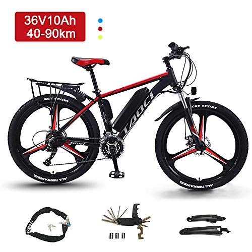Electric Mountain Bike : Super-ZS Electric Mountain Bike 26-inch 36V10Ah Lithium Battery (endurance 65km) Aluminum Alloy Frame Adult Outdoor Travel Electric Power Off-road Bicycle