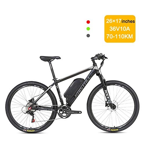 Electric Mountain Bike : Super-ZS Electric Mountain Bike, 36V10A Lithium Battery 26-inch 17-inch Lightweight Aluminum Alloy Frame Outdoor Travel Electric Booster Off-road Bicycle