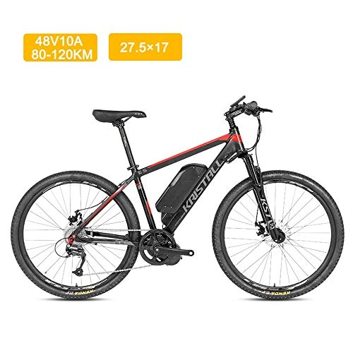 Electric Mountain Bike : Super-ZS Lightweight Electric Mountain Bike (27.5 Inch 17 Inch) Aluminum Alloy 48V10A Lithium Battery Outdoor Travel Electric Booster Off-road Bicycle