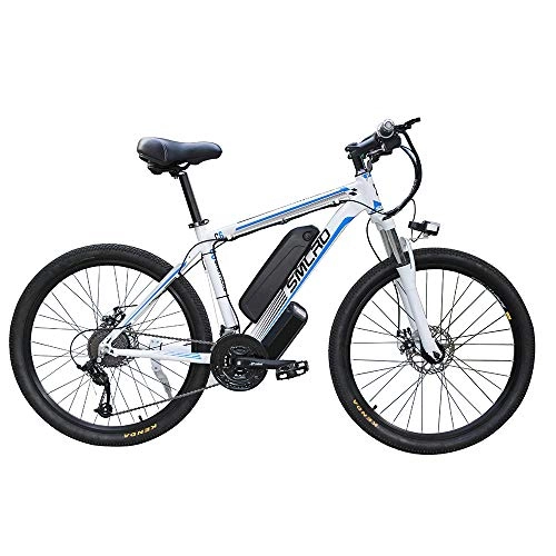 Electric Mountain Bike : Tanamy Electric Mountain Bike for Adult, 26" 350W City Commuter 21 Speed Gear Bicycles with 48V 13AH Large Capacity Removable Lithium-Ion Battery for Men Women