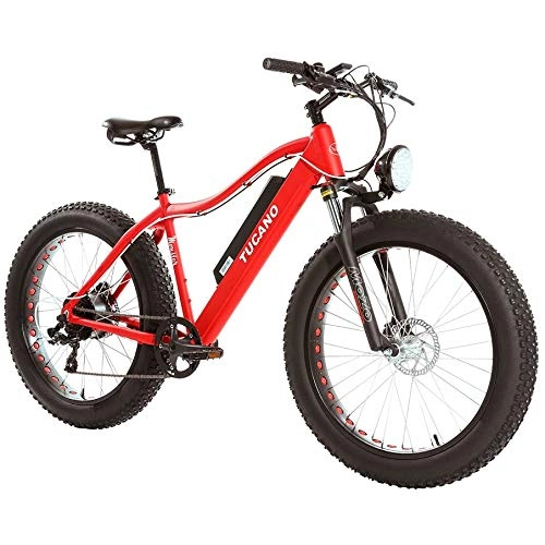 Electric Mountain Bike : Tucano Monster 26 MTB (RED) Engine: Bafang rear wheel 500watt 48v