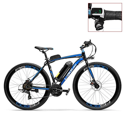 Electric Mountain Bike : TYT Electric Mountain Bike Rs600 700C Electric Bike, 36V 20Ah Battery, Both Disc Brake, Aluminum Alloy Frame, Endurance up to 70Km, 20-35Km / H, Road Bicycle. (Red-Led, Standard), Blue-Led