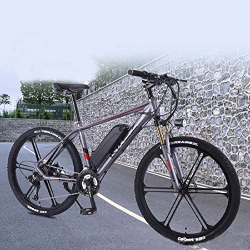 Electric Mountain Bike : U / A Fixed Gear Bike Aluminum Alloy Mountain Bike Adult Variable Speed Power-Assisted Bicycle Electric 26 Inch Black