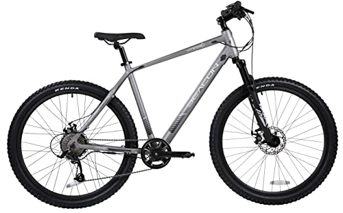 Electric Mountain Bike : Vitesse Unisex's Beacon 27.5 G DISC MTB 8SPD Lightweight Electric Bike E, Grey, 21 (VIT0009)