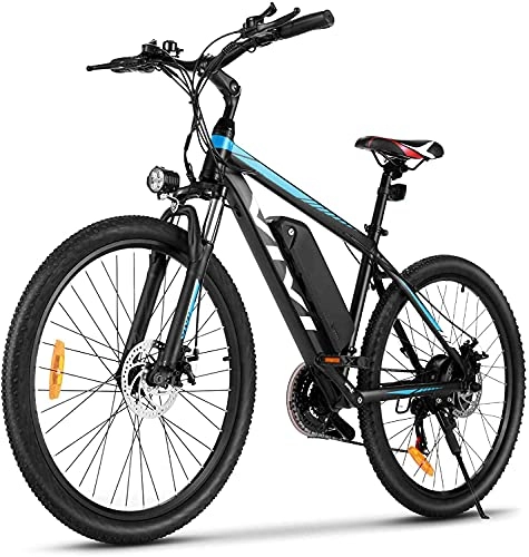 Electric Mountain Bike : VIVI Electric Bike, 26" Electric Mountain Bike, 350W Ebike, Electric Bikes for Adults with Removable 10.4Ah Lithium-ion Battery, Professional 21 Speed Gears (Blue)