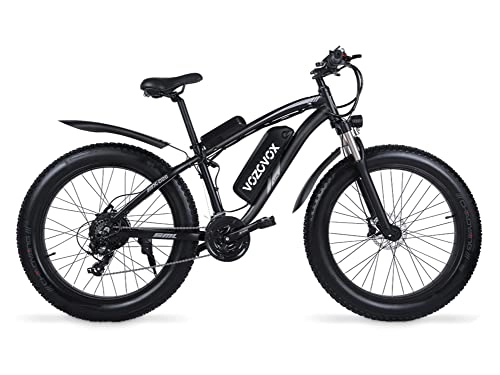 Electric Mountain Bike : VOZCVOX Electric Bike, Electric Bikes For Adults, E Bikes For Men, 48V17AH Removable Lithium-ion Battery E bike