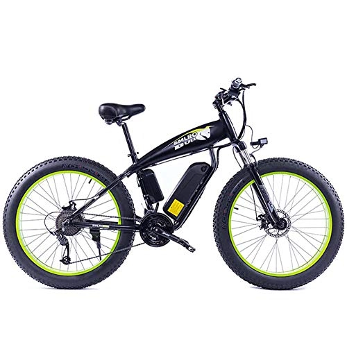Electric Mountain Bike : WFIZNB Fat Tire Electric Bike E bike Mountain Bike 26inch Powerful Electric Bicycle with Removable 48V 13Ah Lithium-Iion Battery Off-road bikes, Green