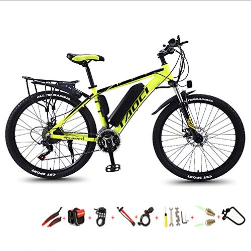 Electric Mountain Bike : WFWPY 26" Electric Bikes for Adult Magnesium Alloy Ebikes Bicycles All Terrain 350W 36V 10AH Removable Lithium-Ion Battery Bicycle Ebike Maximum load150kg, Green