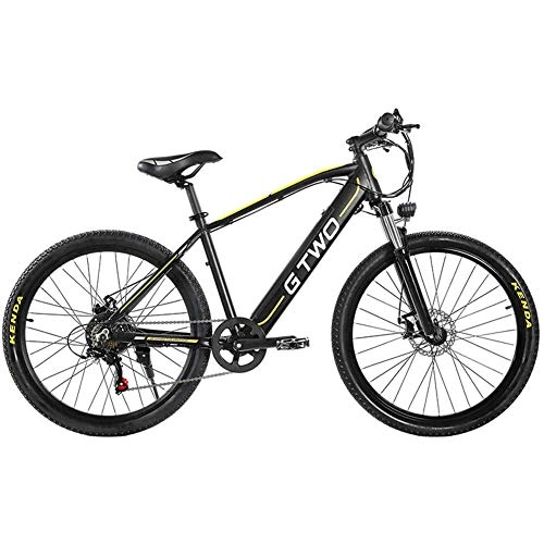 Electric Mountain Bike : WFWPY Foldable Electric Bike 27.5 Inch Electric Bicycle 350W Mountain Bike 48V 9.6Ah Removable Lithium Battery Maximum speed 25km / h front and rear line pull disc brakes