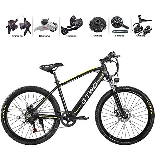 Electric Mountain Bike : WFWPY Foldable Electric Bike Three Work Modes 26 Inch Electric Bicycle 350W Mountain Bike 48V 9.6Ah Removable Lithium Battery Applicable people height 160cm-200cm