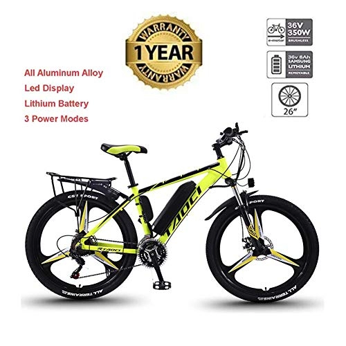 Electric Mountain Bike : WHYTT 26" 36V 350W Electric Bike Mens Mountain Bike, Magnesium Alloy Ebikes Bicycles All Terrain, Removable Lithium-Ion Battery Bicycle Ebike, for Outdoor Cycling Travel Work Out