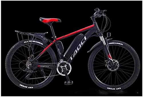 Electric Mountain Bike : WJSWD Electric Snow Bike, Electric Bicycle Lithium Battery Assisted Cross-Country Mountain Bike Adult Aluminum Alloy Variable Speed Bicycle Lithium Battery Beach Cruiser for Adults