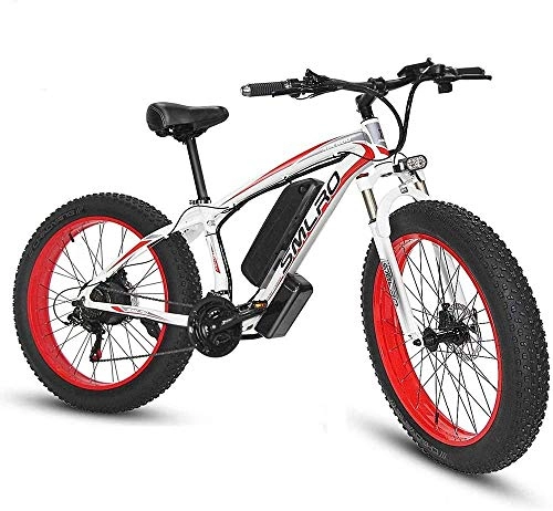 Electric Mountain Bike : Wlnnes 26 Inch Electric Snow Bike Endurance Up to 60-70Km Aluminum Alloy Frame, 48V 13Ah Large Capacity Removable Battery, Adults Electric Mountain Bikes for Student Riders