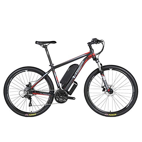 Electric Mountain Bike : WM Adult 28-inch Aluminum Alloy Electric Bicycle 36v10ah Lithium Battery Electric Vehicle 24-speed Electric Power Assist Mountain Bike, Red