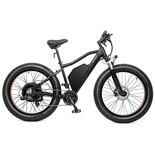 Electric Mountain Bike : WSHA 48V 350W Electric Mountain Bike, 26inch Fat Tire Electric Bicycle with Removable 10Ah Lithium-Ion Battery, Professional 21 Speed Gears, for Adult