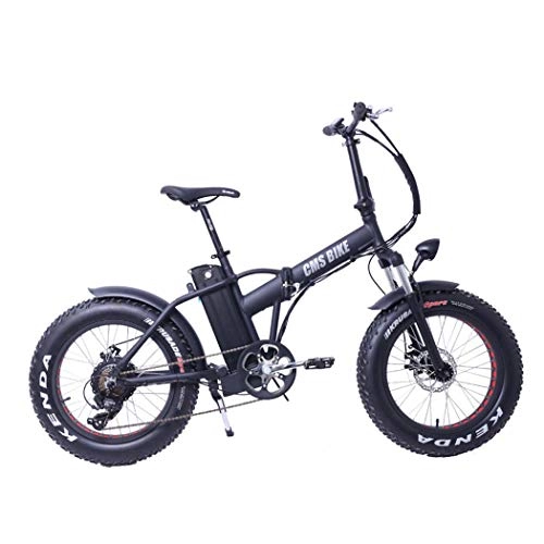 Electric Mountain Bike : Wu's 20 Inches Folding Mountain Electric Bike, Removable Lithium Ion Battery, Disc Brakes, LCD Display, 30KM / H, Driving Range 50-60KM, 6 Speeds