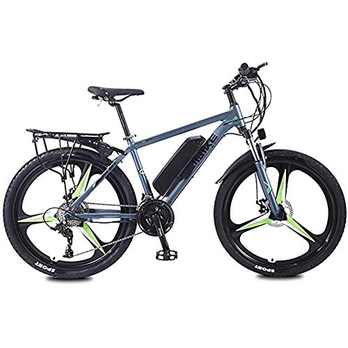 Electric Mountain Bike : WXX 26-Inch Mountain Travel Electric Bike 27 Speed Magnesium Alloy Dual Disc Brakes Adults Outdoor Off-Road Mountain Bike Removable Batteryload Capacity (150Kg), 10AH