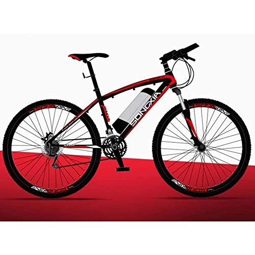 Electric Mountain Bike : WXX Adult Electric Bicycle, 26 Inch 36V Removable Lithiumbattery Mountain Ebike, City Bicycle 30Km / H Safe Speed Double Disc Brake, Red