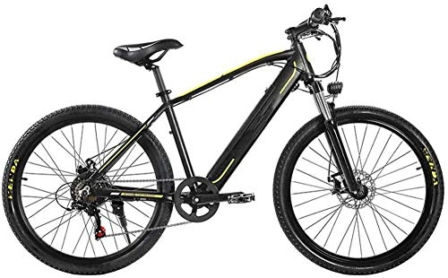 Electric Mountain Bike : XBSLJ Electric Bikes, Folding Bikes Mountain Bike Removable Lithium Battery Front Rear Disc Brake 26 inch 350W Brushless Motor 27 Speed 48V 10Ah for Adults-Black