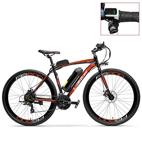 Electric Mountain Bike : XHCP bicycle Mountain bike RS600 700C Pedal Assist Electric Bike, 36V 20Ah Battery, 300W Motor, Aluminium Alloy Airfoil-shaped Frame, Both Disc Brake, 20-35km / h, Road Bicycle
