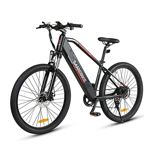 Electric Mountain Bike : XINSENDA 27.5 Inch Electric Bicycle E Bike with 500W Motor, 48V 10.4Ah Removable Lithium Battery, Electric Mountain Bike S7 Speed and LCD Display Ebikes for Adults